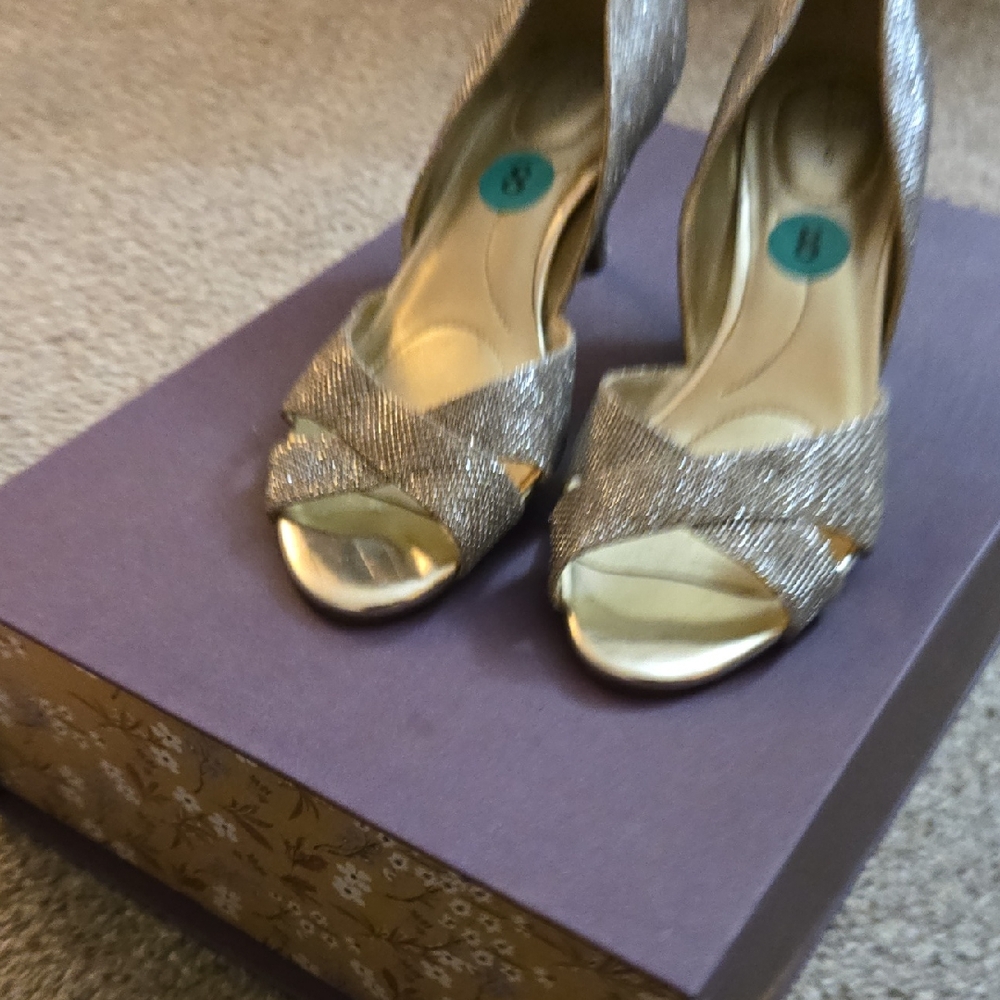 Bandolino Glittering Silver Heels
